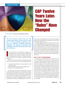 CAP Twelve Years Later: How the “Rules” Have Changed