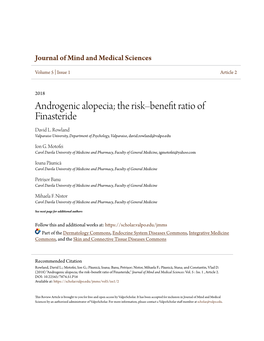 Androgenic Alopecia; the Risk–Benefit Ar Tio of Finasteride David L