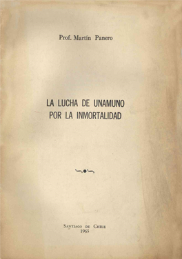 La Lucha De Unamuno Por La Inmortalidad