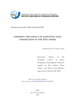 Assessing the Impact of Lightning Data Assimilation in the Wrf Model