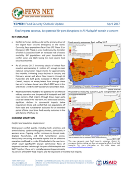 COUNTRY Food Security Update