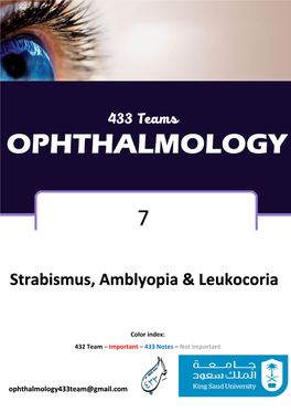 Amblyopia Strabismus