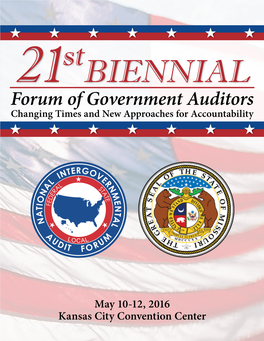 Forum of Government Auditors Changing Times and New Approaches for Accountability       