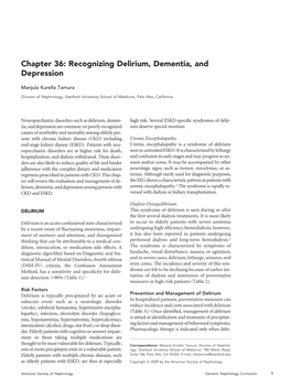 Chapter 36: Recognizing Delirium, Dementia, and Depression