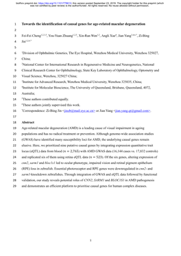 Towards the Identification of Causal Genes for Age-Related Macular