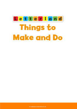 Letterland Things to Make and Do