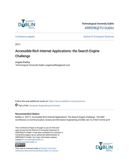 Accessible Rich Internet Applications: the Search Engine Challenge