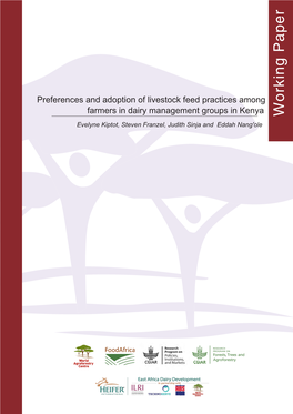 Preferences and Adoption of Livestock Feeding Practices Dairy Kenya Final