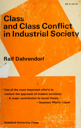 Class and Class Conflict in Industrial Society