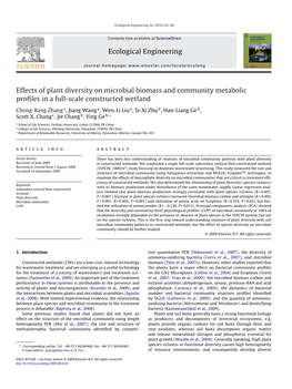 Ecological Engineering Effects of Plant Diversity on Microbial Biomass And