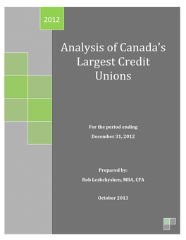 Analysis of Canada's Largest Credit Unions