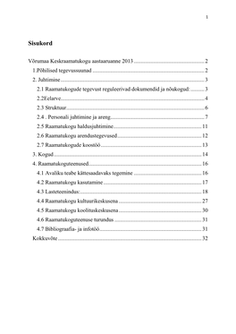 Rahvaraamatukogude Aastaaruande Struktuur 2005