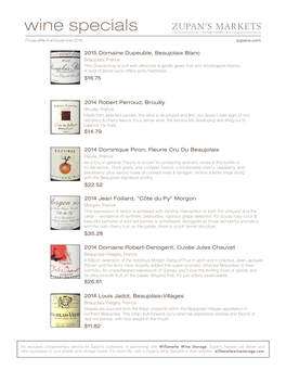 Wine Specials