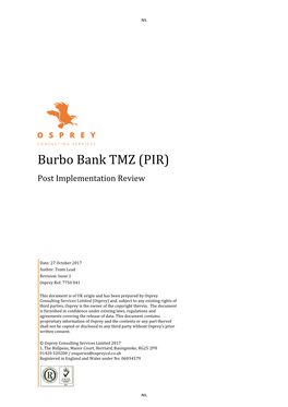 Burbo Bank TMZ (PIR) Post Implementation Review