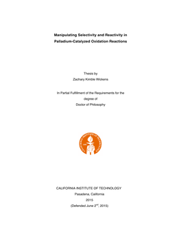 Manipulating Selectivity and Reactivity in Palladium-Catalyzed Oxidation Reactions