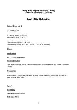 Lady Ride Collection