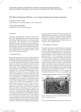 The Minewaterproject Heerlen - Low Exergy Heating and Cooling in Practice