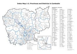 Index Map 1-2. Provinces and Districts in Cambodia