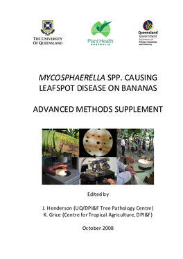 Mycosphaerella Spp Causing Leafspot Disease on Bananas Advanced Methods Supplement