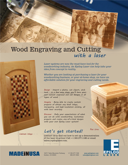 Wood Engraving and Cutting with a Laser