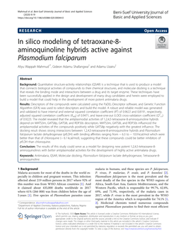 Plasmodium Falciparum