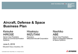 Aircraft, Defense & Space Domain Business Plan