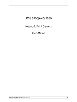 AXIS 5500/AXIS 5550 Network Print Servers