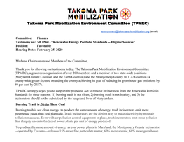 Takoma Park Mobilization Environment Committee (TPMEC)