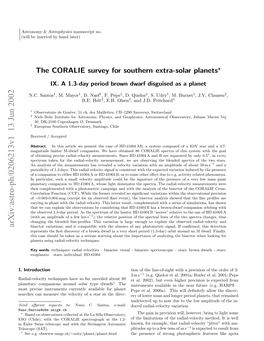 The CORALIE Survey for Southern Extra-Solar Planets IX. a 1.3-Day