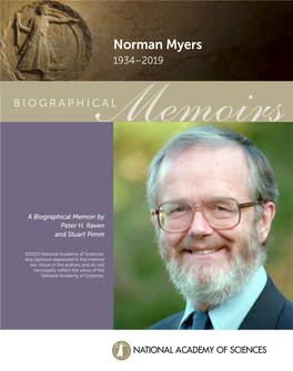Norman Myers 1934–2019