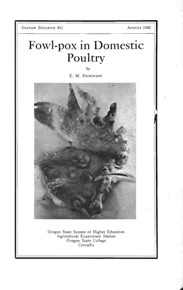 Fowl-Pox in Domestic Poultry by E