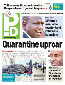 DP Ruto's Insatiable Love for Land Returns to Haunt