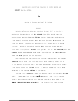 Surface and Subsurface Faulting in Norton Sound And