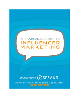 The Womma Guide to Influencer Marketing