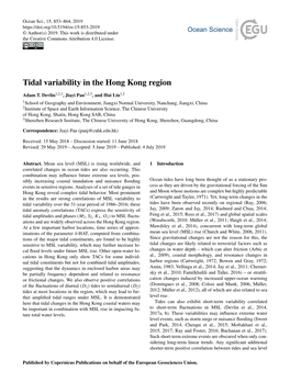 Tidal Variability in the Hong Kong Region