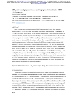 A Highly Accurate and Sensitive Program for Identification of LTR