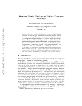 Bounded Model Checking of Pointer Programs Revisited?