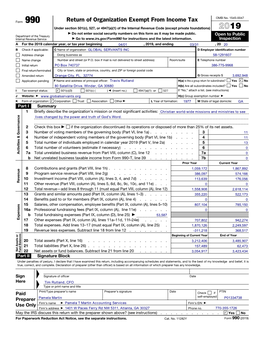 Return of Organization Exempt from Income