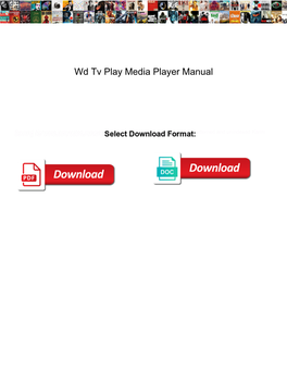 Wd Tv Play Media Player Manual