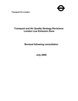 London Low Emission Zone