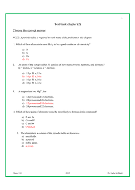 Test Bank Chapter2