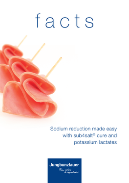 Sodium Reduction Made Easy with Sub4salt® Cure and Potassium