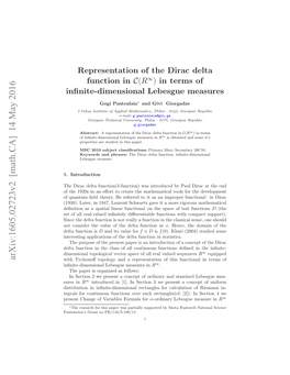 Representation of the Dirac Delta Function in C(R)