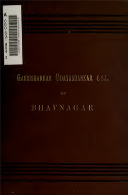Gaorishankar Udayashankar, G.S.I., Ex-Minister of Bhavnagar, Now In