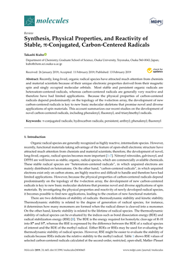 Conjugated, Carbon-Centered Radicals