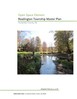 Open Space Element Readington Township Master Plan Hunterdon County, NJ