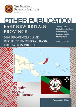 2009 Provincial and District Universal Basic Education Profile