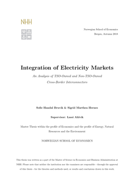 Integration of Electricity Markets