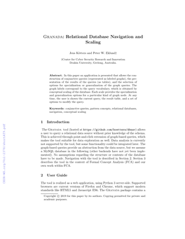 Granada: Relational Database Navigation and Scaling