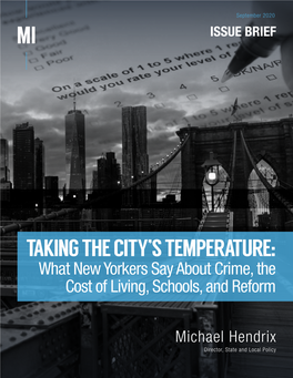 Taking the City's Temperature: What New Yorkers